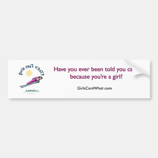 女子スキージャンプ バンパーステッカー (正面)