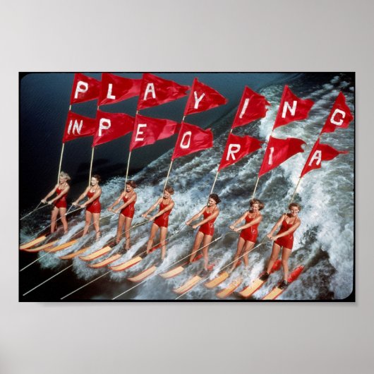 女子スキーポスター ポスター (正面)