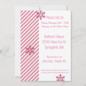 女子スキー旅行スキー絵文字 招待状 (裏面)