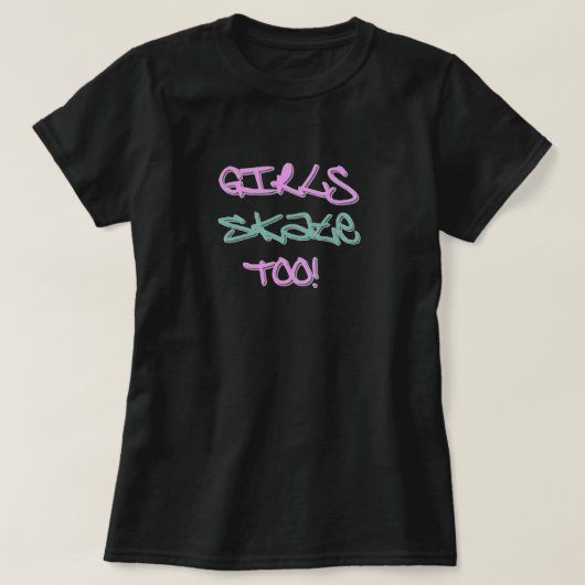 女子スケートも!Tシャツ Tシャツ (デザイン正面)