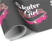 女子スケートボードラブスケーターガール ラッピングペーパー (ロールコーナー)