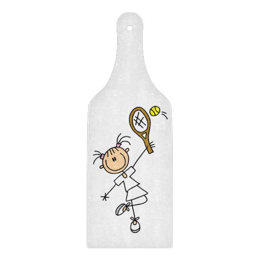 女子スティックフィギュアテニス選手 カッティングボード (正面)