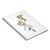 女子スティックフィギュアテニス選手 ノートブック (右側)