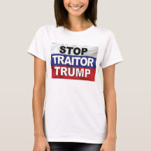 女子ストップTシャツ「裏切り者トランプ」