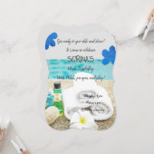 女子スパパンプァーバースデーパーティー招待状 カード (正面/裏面インサイチュ)