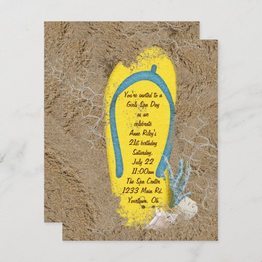 女子スパ日 招待状 (正面/裏面)