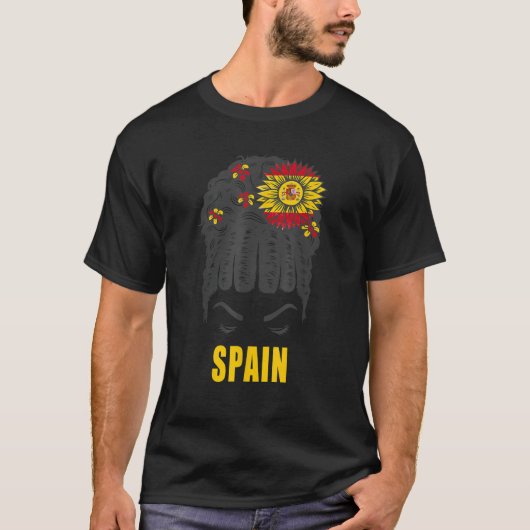 女子スペインのアイディアスペイン国旗の衣装 Tシャツ (正面)