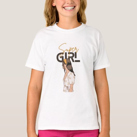 女子スペシャルガールすごいズデザインtシャツ tシャツ (正面)