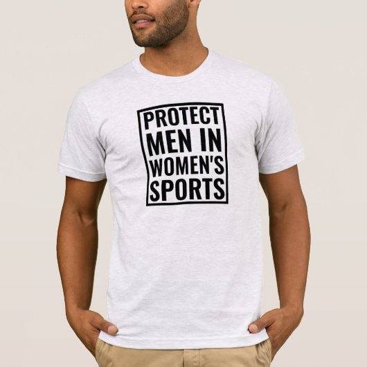 女子スポーツにおける男性の保護 Tシャツ (正面)