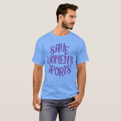 女子スポーツを守る+友達+友人 Tシャツ (正面フル)
