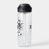 女子スポーツアクセサリーサッカーボールとスター ウォーターボトル (背面)