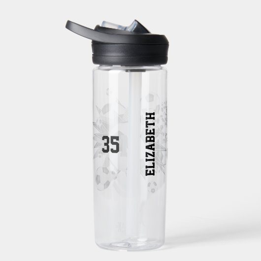 女子スポーツアクセサリーサッカーボールとスター ウォーターボトル (右面)