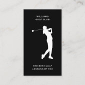 女子スポーツコーチソーシャルメディアゴルフインストラクター 名刺 (正面)