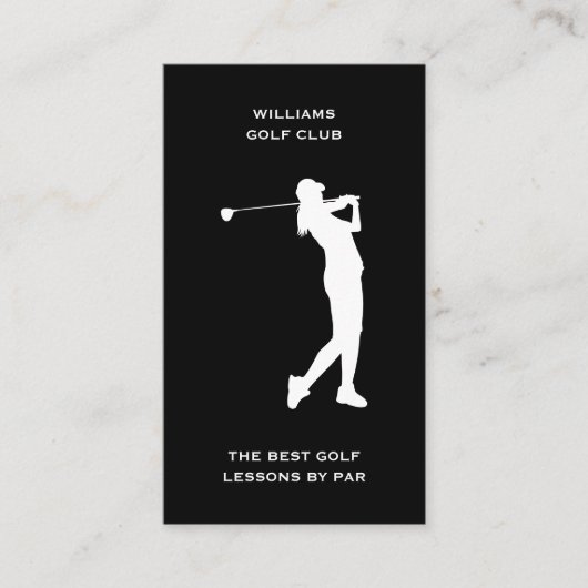 女子スポーツコーチソーシャルメディアゴルフインストラクター 名刺 (正面)