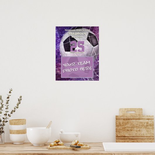 女子スポーツチームの写真シーズンの終わり ポスター (キッチン)