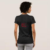 女子スポーツチームサッカージャージーTシャツ Tシャツ (裏面フル)