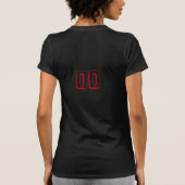 女子スポーツチームサッカージャージーTシャツ Tシャツ (裏面)