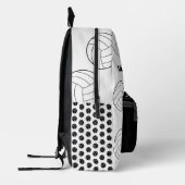 女子スポーツバックパックプレーヤー白黒モノグラム プリントバックパック (左)