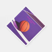 女子スポーツモダンキッズパープルコートバスケットボール スタンダードランチョンナプキン (角)