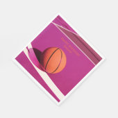 女子スポーツモダンキッズピンクコートバスケットボール スタンダードランチョンナプキン (角)