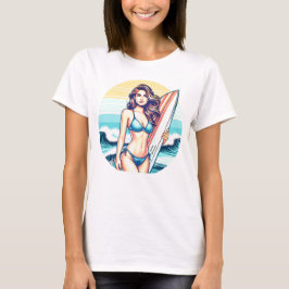 女子スポーツ & サーフィン Tシャツ