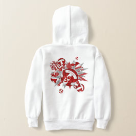 女子スポーティーな赤い白いバレーボールのスター