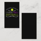 女子ソフトおもしろいボールコーチ 名刺 (正面/裏面)