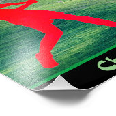 女子ソフトボールがグリーンで打者 フォトプリント            (角)