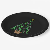 女子ソフトボールのクリスマスツリー ペーパープレート (アングル)