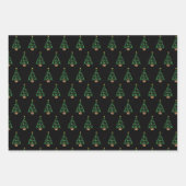 女子ソフトボールのクリスマスツリー ラッピングペーパーシート (正面2)
