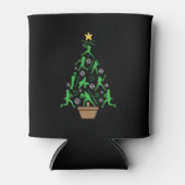 女子ソフトボールのクリスマスツリー 缶クーラー (正面)