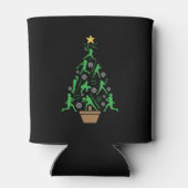 女子ソフトボールのクリスマスツリー 缶クーラー (裏面)