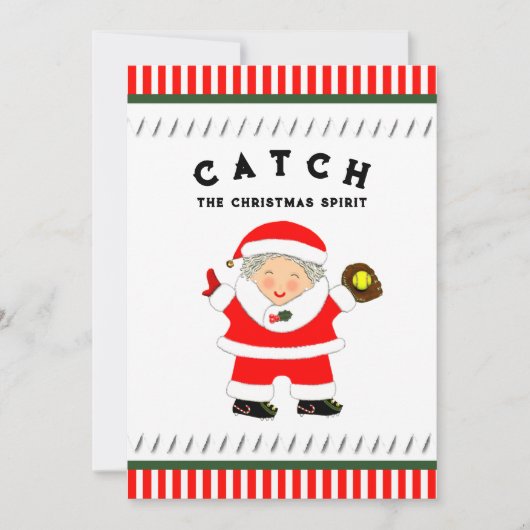 女子ソフトボールクリスマス シーズンカード (正面)