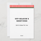 女子ソフトボールクリスマス シーズンカード (裏面)