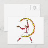 女子ソフトボール投手 ポストカード (正面/裏面)