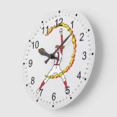 女子ソフトボール投手 ラージ壁時計 (傾斜)