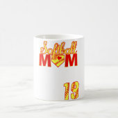 女子ソフトボール母の日#19ファーストピッチジェール コーヒーマグカップ (中央)