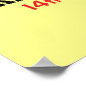 女子ソフトボール誕生日パーティーへようこそ ポスター (角)