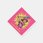 女子ソフトボール誕生日パーティー スタンダードカクテルナプキン (角)