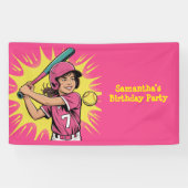 女子ソフトボール誕生日パーティー 横断幕 (横)