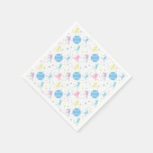 女子ソフトボール選手がスター スタンダードカクテルナプキン (角)