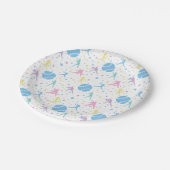 女子ソフトボール選手がスター ペーパープレート (アングル)