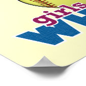 女子ソフトボール ポスター (角)