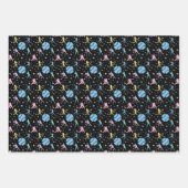 女子ソフトボール – 星のある女子プレーヤー ラッピングペーパーシート (正面2)