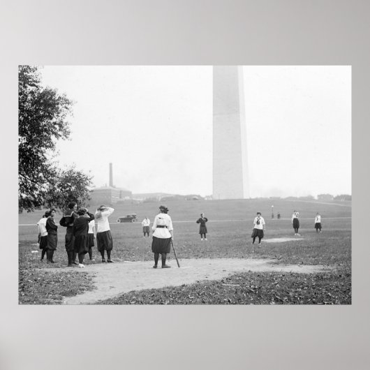 女子ソフトボール， 1919 ポスター (正面)