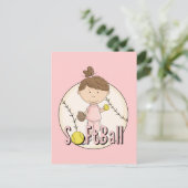 女子ソフトボールTシャツ&ギフト ポストカード (スタンド正面)