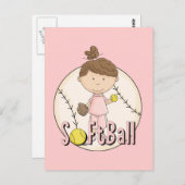 女子ソフトボールTシャツ&ギフト ポストカード (正面/裏面)