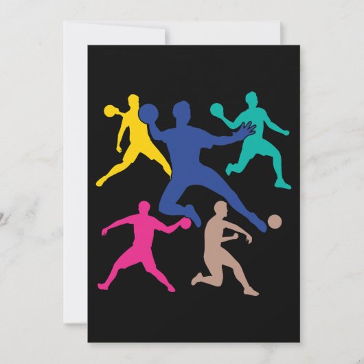 女子ダッジボール選手ガガボールダ男性へッジボール 招待状 (正面)