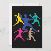 女子ダッジボール選手ガガボールダ男性へッジボール 招待状 (裏面)