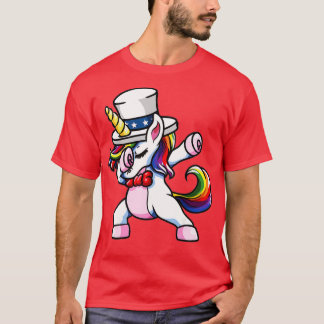 女子ダビングアメリカンユニコーン愛国第4戦4戦 Tシャツ